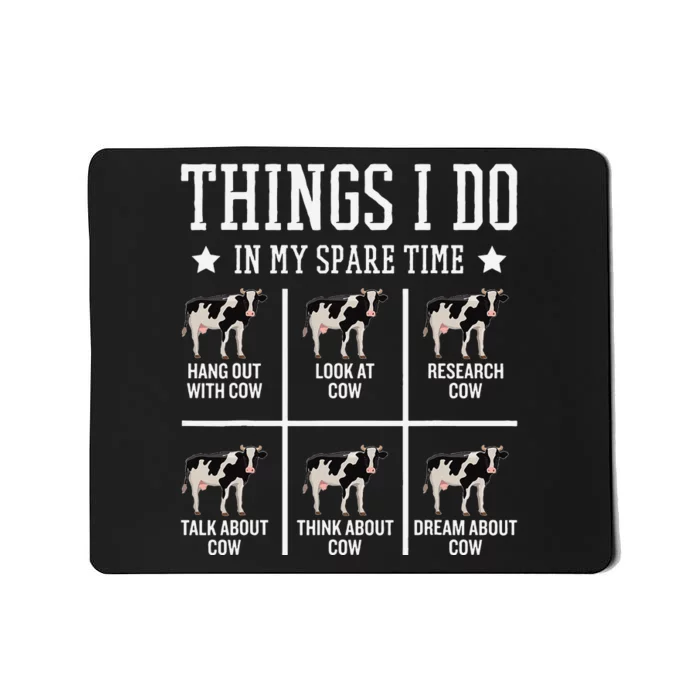 Cow Funny Humor Farmer Farming Hilarious Humorous Jokes Fan Mousepad