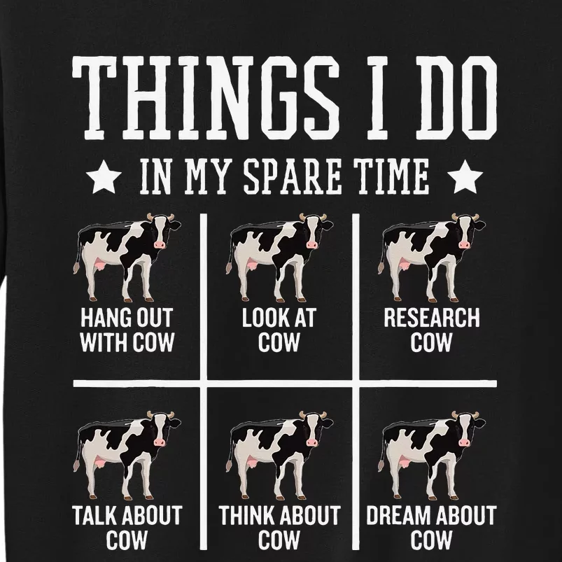 Cow Funny Humor Farmer Farming Hilarious Humorous Jokes Fan Tall Sweatshirt