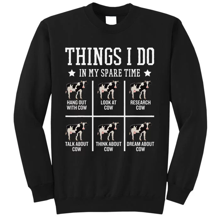 Cow Funny Humor Farmer Farming Hilarious Humorous Jokes Fan Tall Sweatshirt