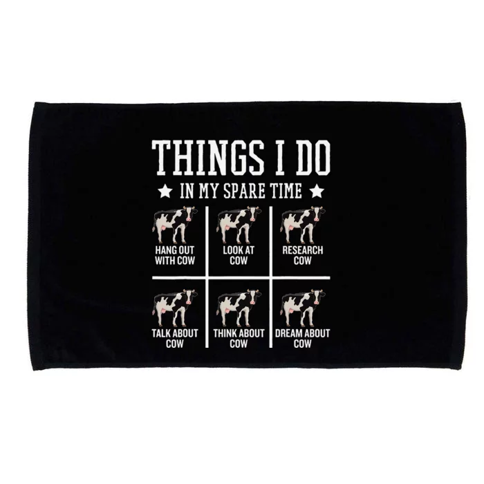 Cow Funny Humor Farmer Farming Hilarious Humorous Jokes Fan Microfiber Hand Towel