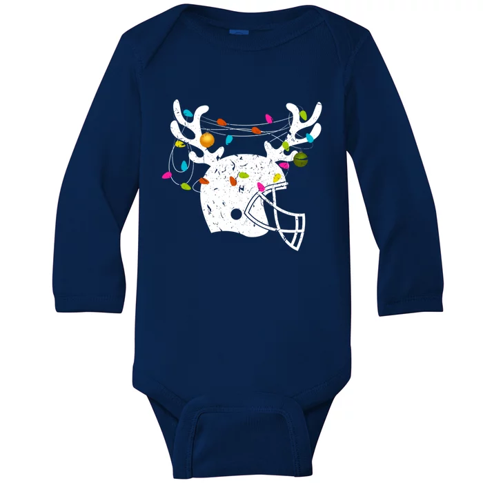 Christmas Football Helmet Xmas Gift Baby Long Sleeve Bodysuit