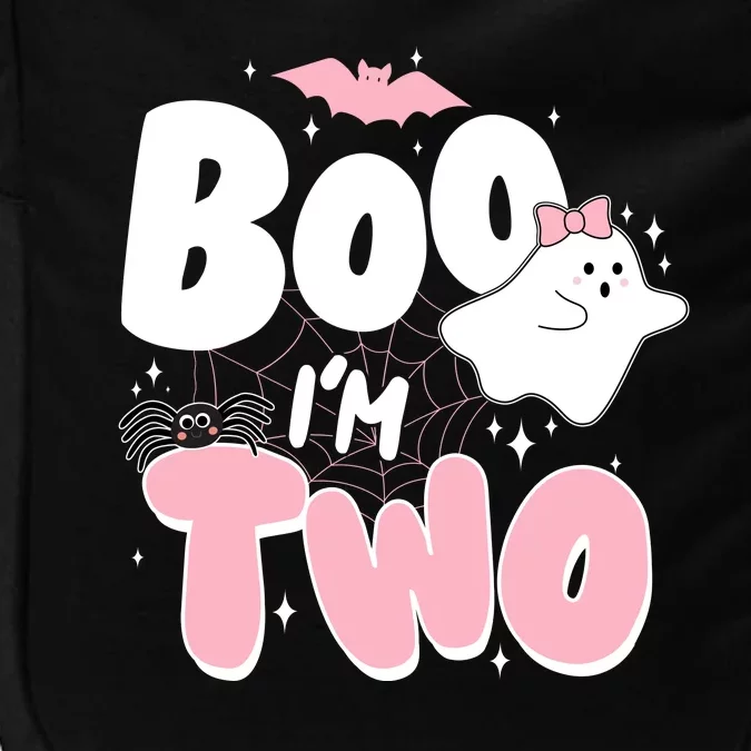 Cute Funny Halloween Boo Im Two Birthday Ghost Girl Impact Tech Backpack