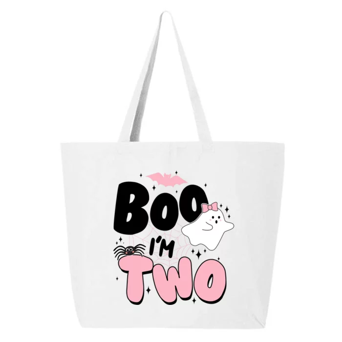 Cute Funny Halloween Boo Im Two Birthday Ghost Girl 25L Jumbo Tote