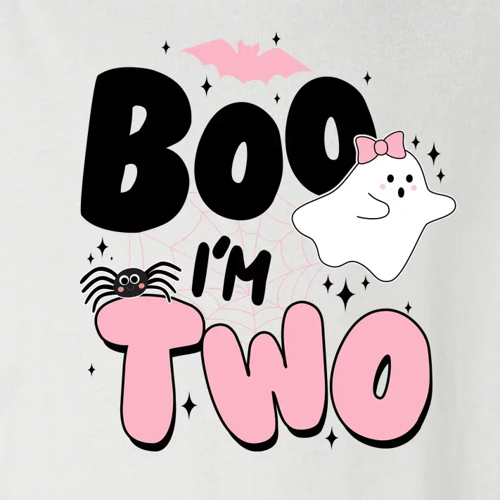 Cute Funny Halloween Boo Im Two Birthday Ghost Girl Toddler Long Sleeve Shirt