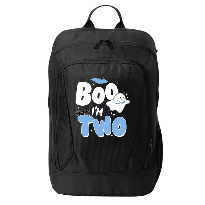 Cute Funny Halloween Boo Im Two Birthday Ghost Boy City Backpack