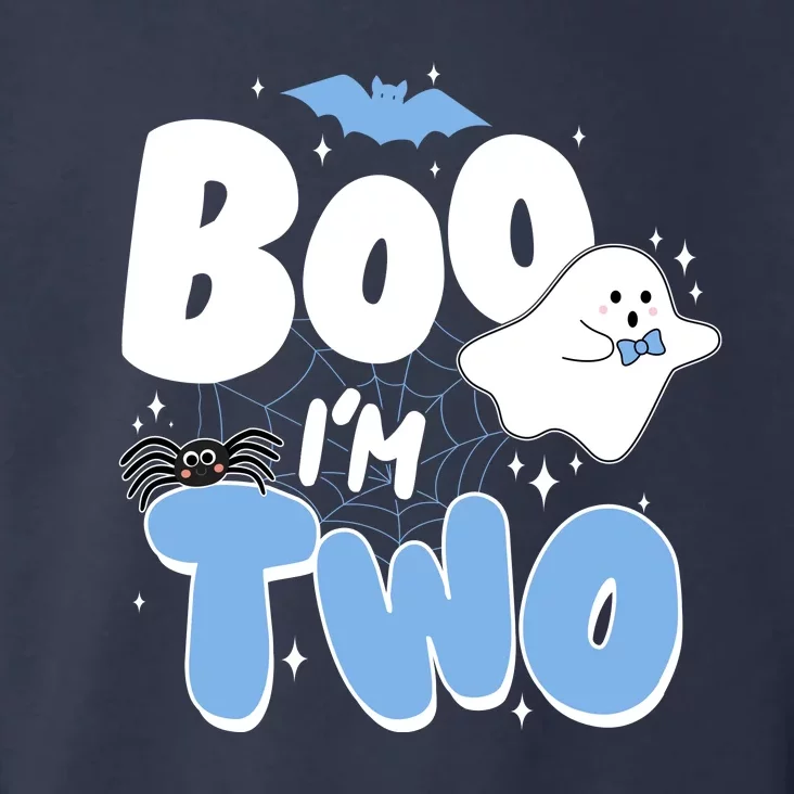 Cute Funny Halloween Boo Im Two Birthday Ghost Boy Toddler Hoodie