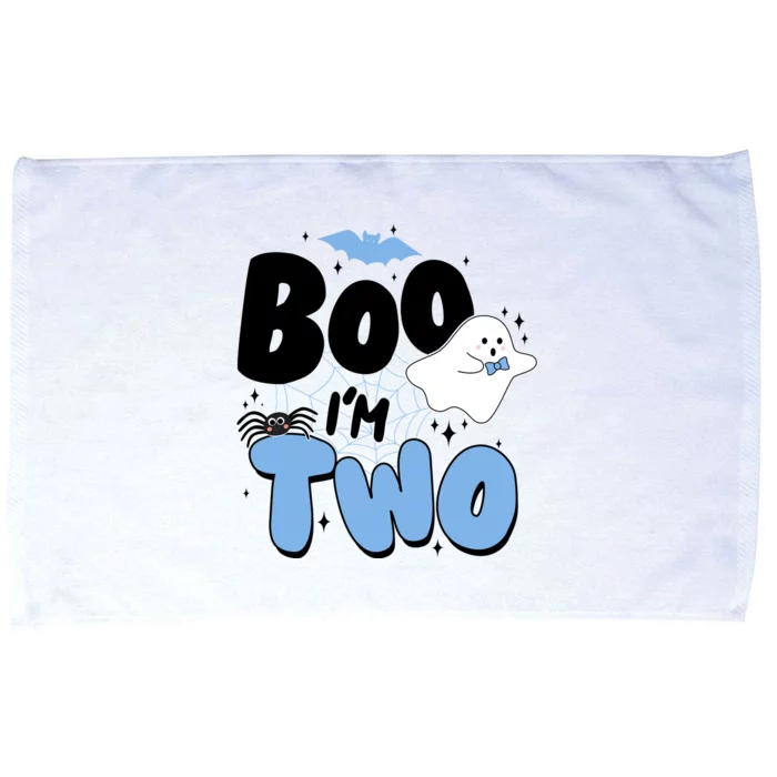 Cute Funny Halloween Boo Im Two Birthday Ghost Boy Microfiber Hand Towel