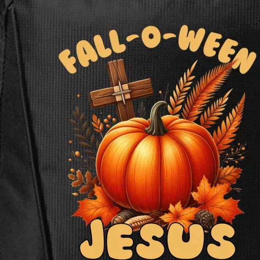 Christian Falloween Halloween Pun (Following) Jesus Cool Gift City Backpack