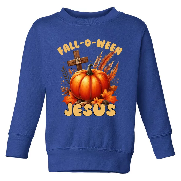 Christian Falloween Halloween Pun (Following) Jesus Cool Gift Toddler Sweatshirt