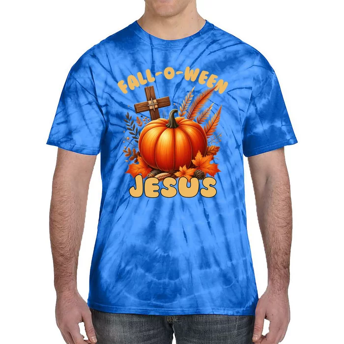 Christian Falloween Halloween Pun (Following) Jesus Cool Gift Tie-Dye T-Shirt