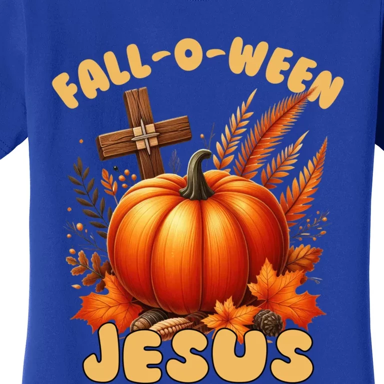 Christian Falloween Halloween Pun (Following) Jesus Cool Gift Women's T-Shirt