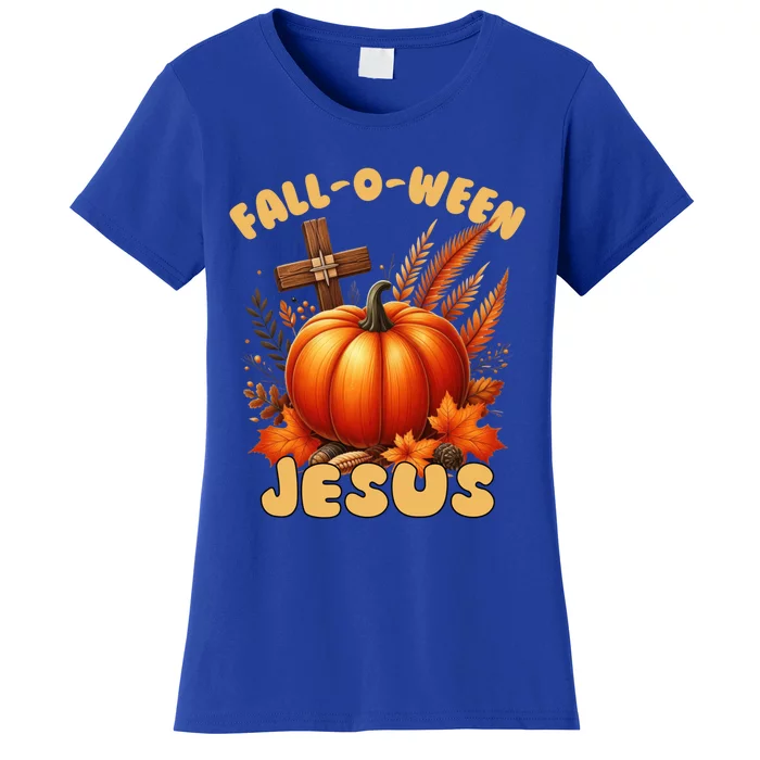 Christian Falloween Halloween Pun (Following) Jesus Cool Gift Women's T-Shirt