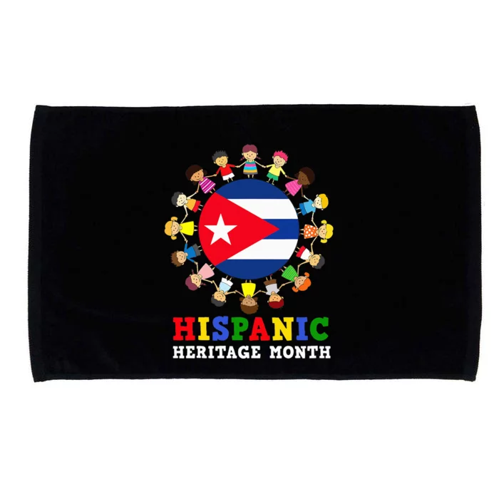 Cuban Flag Hispanic Heritage Cuba Microfiber Hand Towel