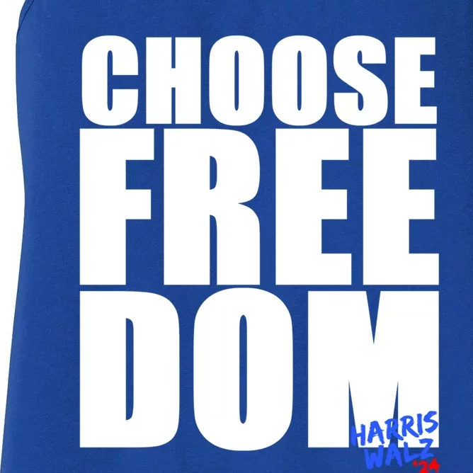 Choose Freedom Harris Walz 24 Cute Gift Women's Racerback Tank