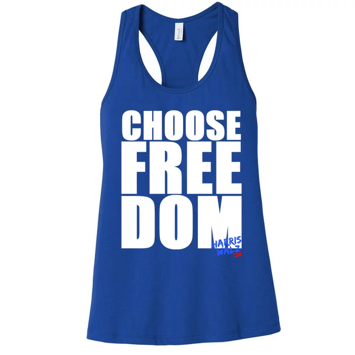 Choose Freedom Harris Walz 24 Cute Gift Women's Racerback Tank