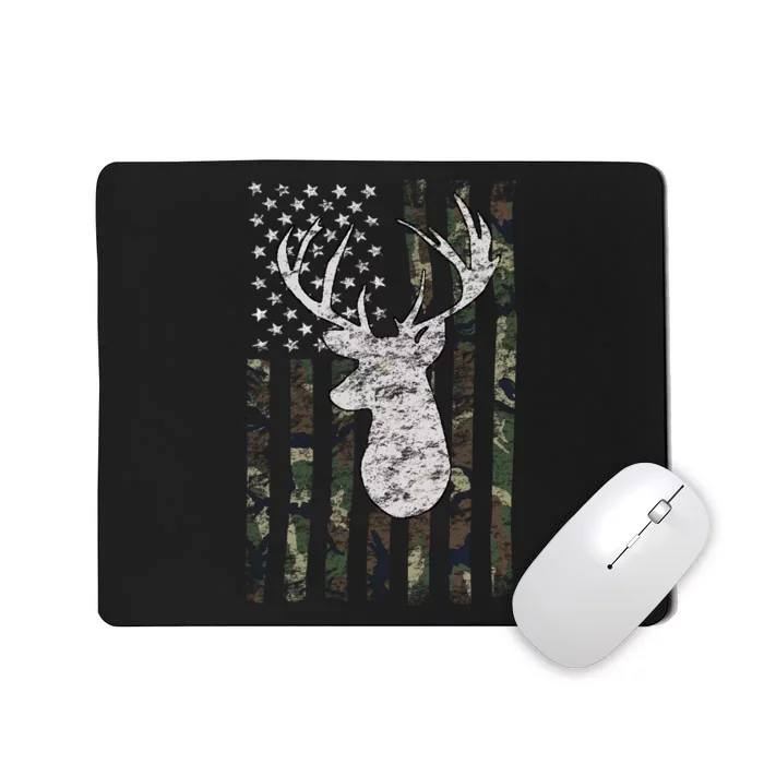 Camouflage Flag Hunter Buck Deer Hunting Mousepad