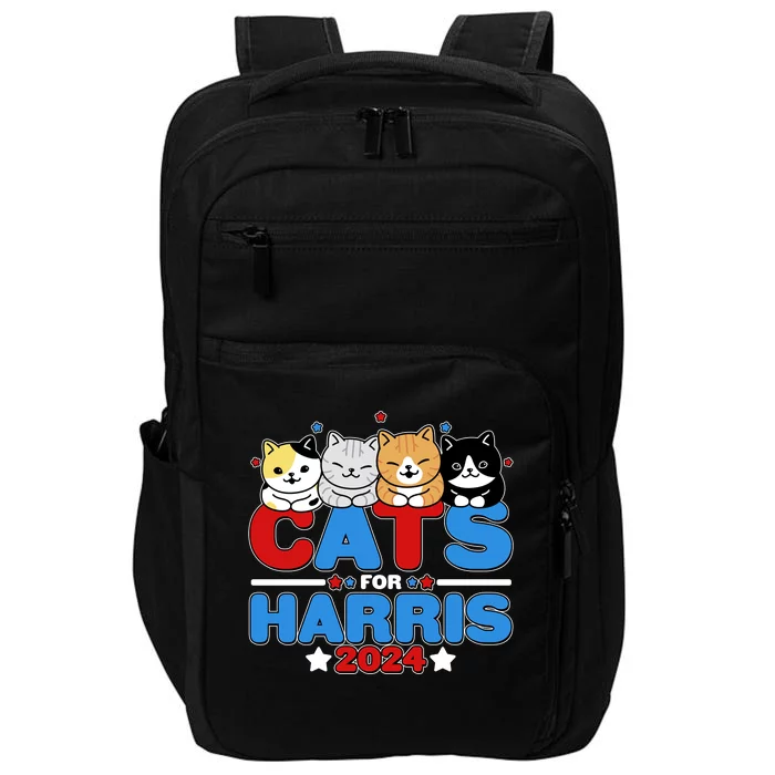 Cats For Harris Vote Kamala Harris 2024 Election Impact Tech Backpack