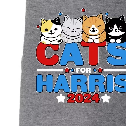 Cats For Harris Vote Kamala Harris 2024 Election Doggie 3-End Fleece Hoodie