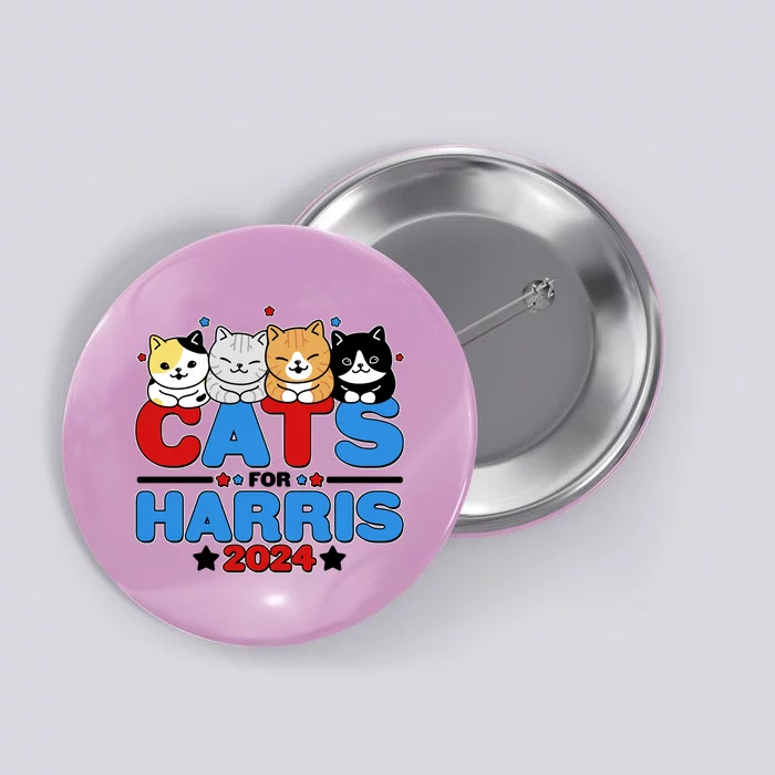 Cats For Harris Vote Kamala Harris 2024 Election Button