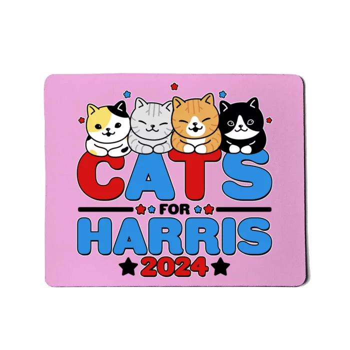 Cats For Harris Vote Kamala Harris 2024 Election Mousepad