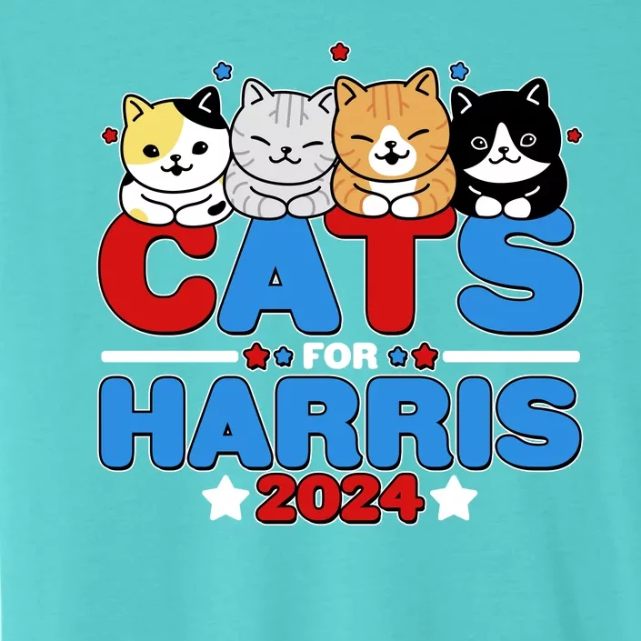 Cats For Harris Vote Kamala Harris 2024 Election ChromaSoft Performance T-Shirt