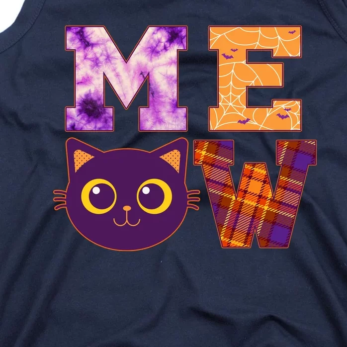 Cute Fall Halloween Cat MEOW Tank Top