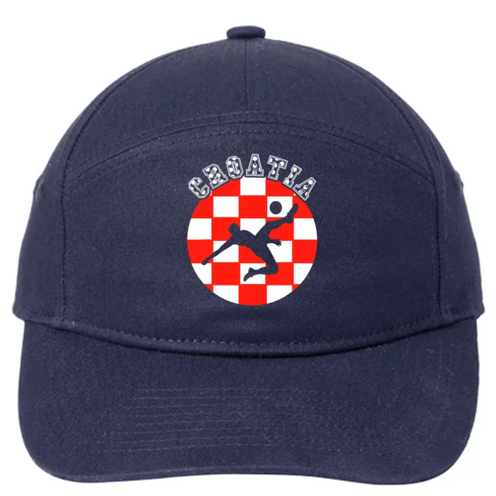 Croatia Flag Hrvatska Soccer Team Croatian Football Hrvatska 7-Panel Snapback Hat