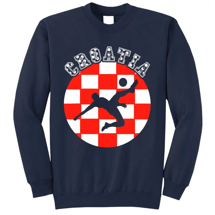 Croatia Flag Hrvatska Soccer Team Croatian Football Hrvatska Tall Sweatshirt