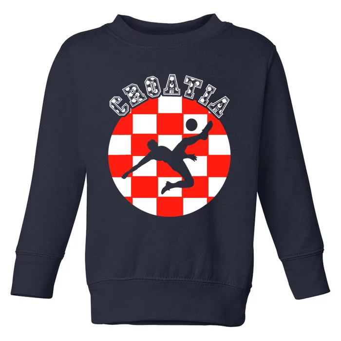 Croatia Flag Hrvatska Soccer Team Croatian Football Hrvatska Toddler Sweatshirt