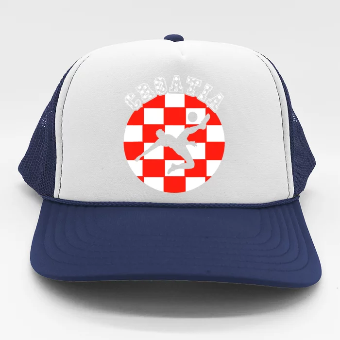 Croatia Flag Hrvatska Soccer Team Croatian Football Hrvatska Trucker Hat