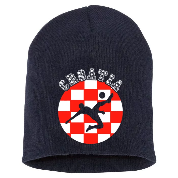 Croatia Flag Hrvatska Soccer Team Croatian Football Hrvatska Short Acrylic Beanie