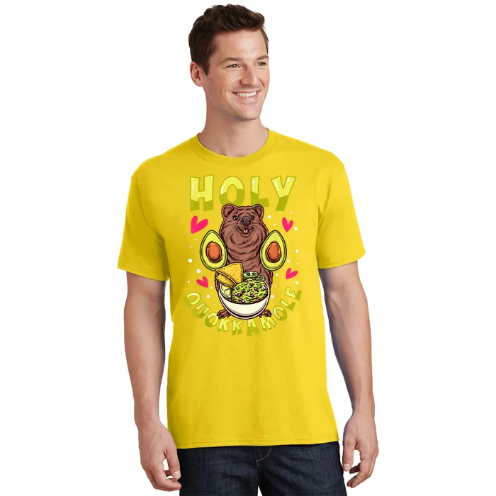 Cute Funny Holy Quokkamole Quokka Lover Avocado Guacamole T-Shirt