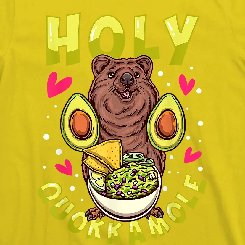 Cute Funny Holy Quokkamole Quokka Lover Avocado Guacamole T-Shirt