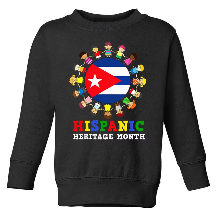 Cuban Flag Heritage Celebration Cuba Toddler Sweatshirt