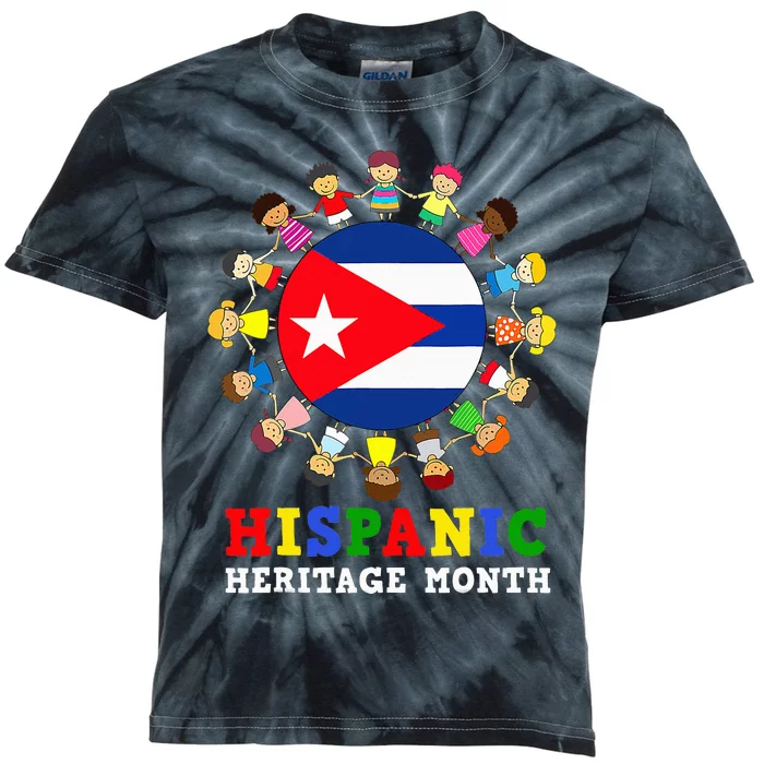 Cuban Flag Heritage Celebration Cuba Kids Tie-Dye T-Shirt