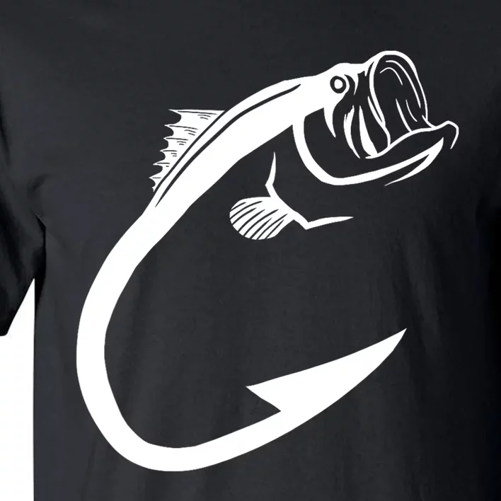 Cute Fish Hook Minimal Art Cool Fishing Lover Gift Tall T-Shirt