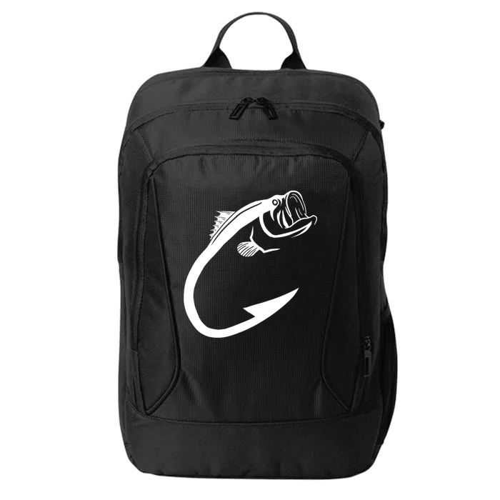 Cute Fish Hook Minimal Art Cool Fishing Lover Gift City Backpack