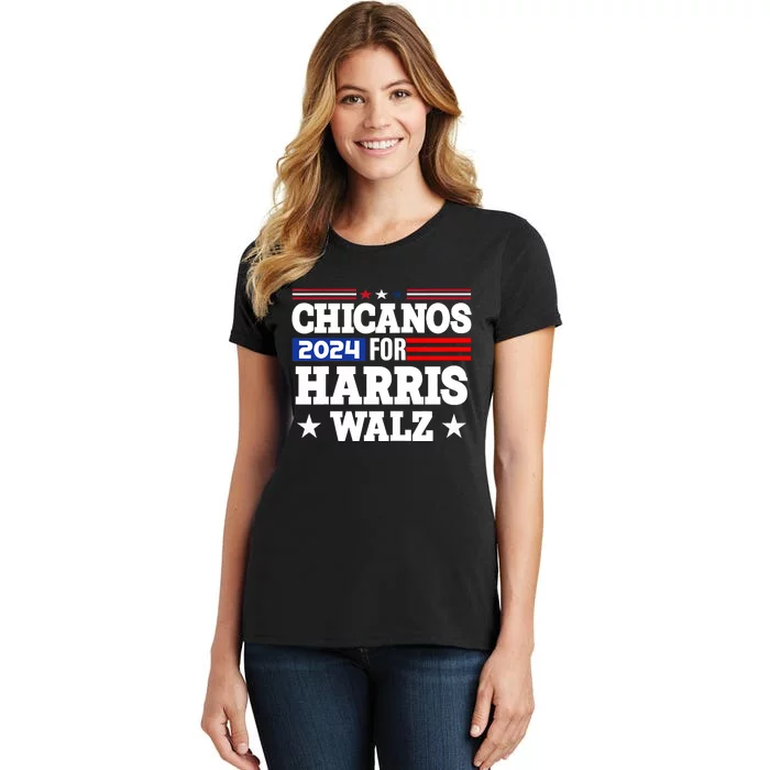 Chicanos For Harris Walz 2024 Presidential Election Kamala Women's T-Shirt