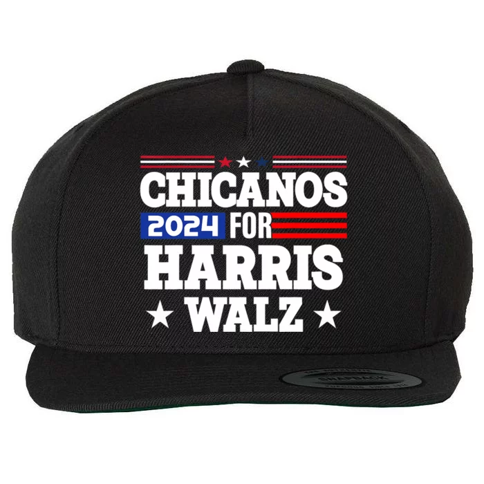 Chicanos For Harris Walz 2024 Presidential Election Kamala Wool Snapback Cap