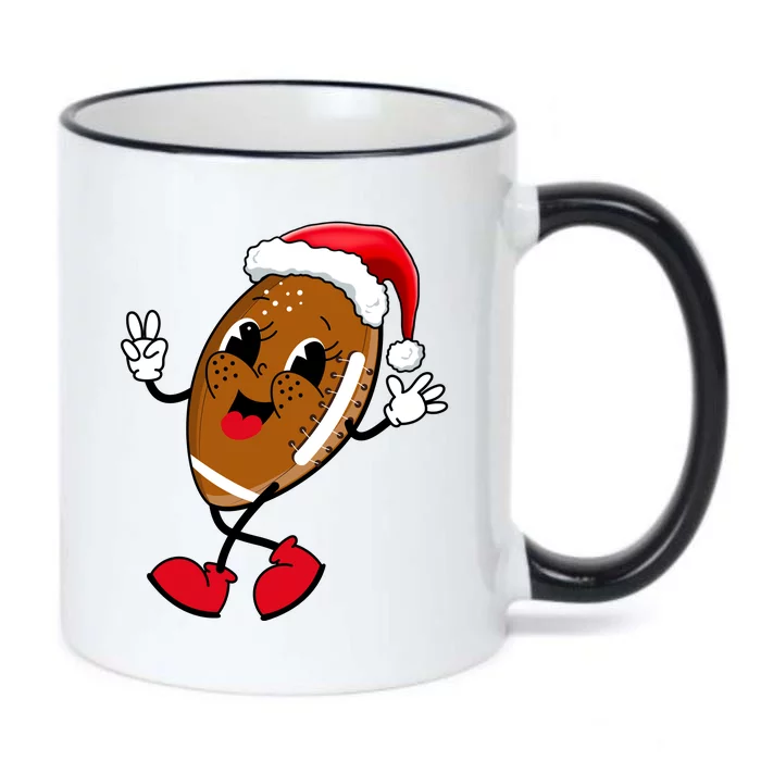 Christmas Football Holiday Sport Black Color Changing Mug