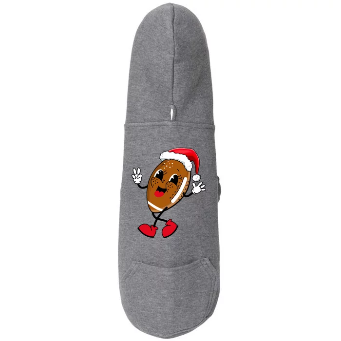 Christmas Football Holiday Sport Doggie 3-End Fleece Hoodie