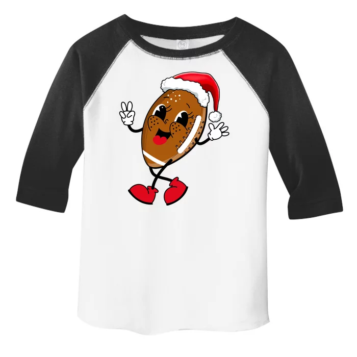 Christmas Football Holiday Sport Toddler Fine Jersey T-Shirt