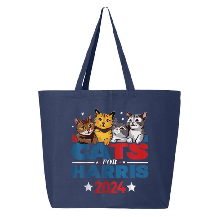 Cats For Harris 2024 Kamala Harris For President 2024 25L Jumbo Tote