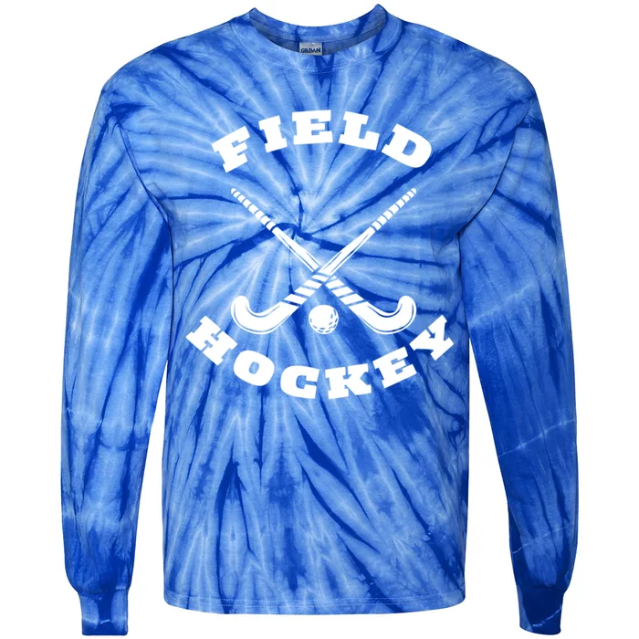 Circular Field Hockey Sticks Ball Great Gift Tie-Dye Long Sleeve Shirt