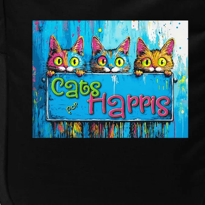 Cats For Harris Vibrant Kitten Campaign Support Art Impact Tech Backpack