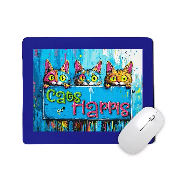 Cats For Harris Vibrant Kitten Campaign Support Art Mousepad