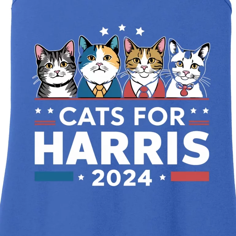 Cats For Harris 2024 Cute Patriotic Cats Gift Ladies Essential Tank