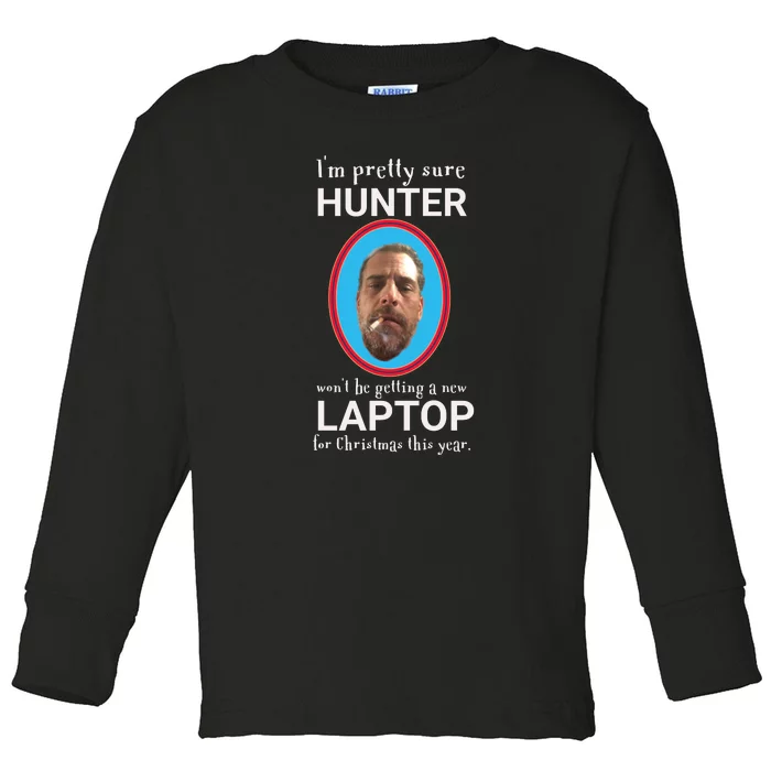 Conservative Funny Hunter Biden Christmas Toddler Long Sleeve Shirt