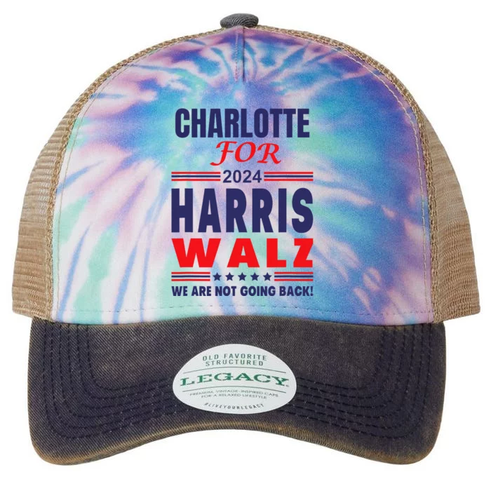 Charlotte For Harris Walz Legacy Tie Dye Trucker Hat