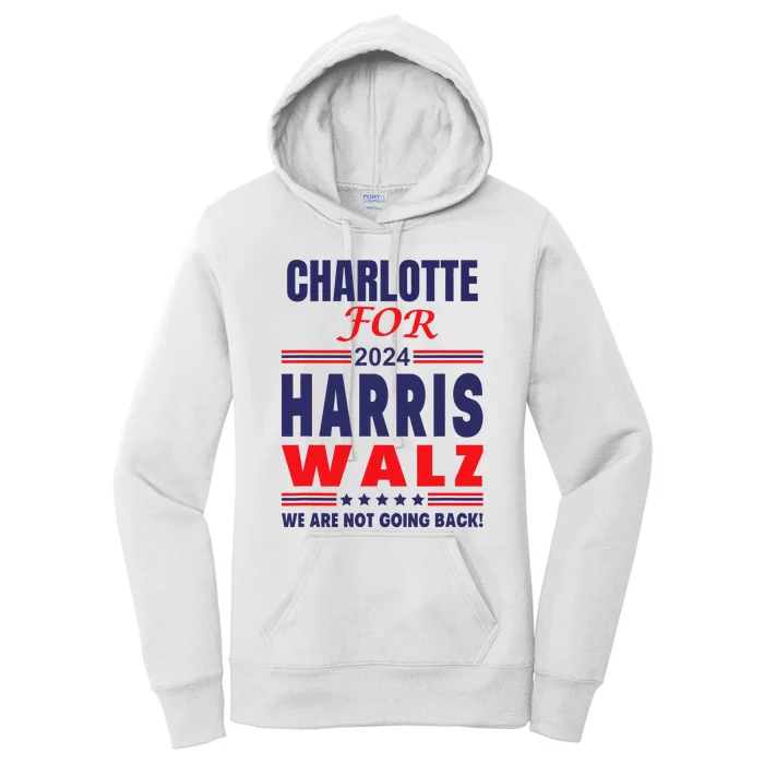 Charlotte For Harris Walz Women's Pullover Hoodie